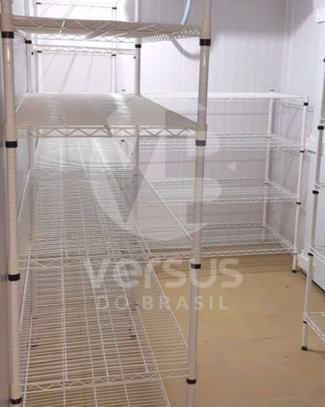 Prateleira de Ferro para Câmara Fria Valores Bom Jardim - Prateleira para Câmara Frigorífica Modular