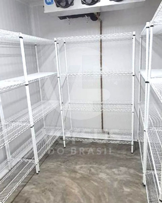 Prateleira para Câmara Frigorífica Modular Valores Zona Norte - Prateleira para Câmara Frigorífica Modular