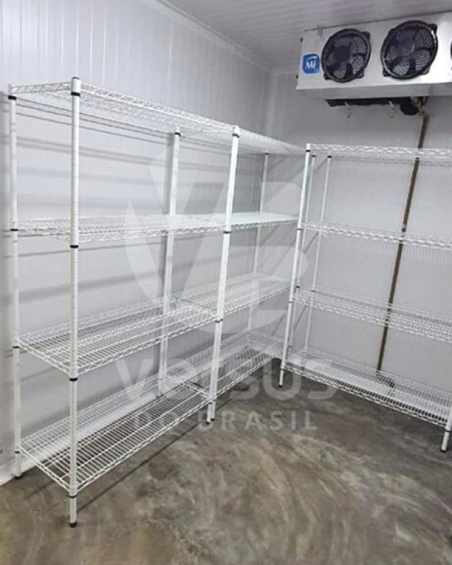 Prateleira para Câmara Frigorífica Modular Duque de Caxias - Prateleira para Câmara Frigorífica por Encaixe